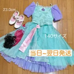 ビビディバビディブティック　アリエル　ドレス　140 Disney - ビビディバビディブティック アリエルドレスセットの