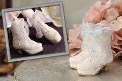 Organza Lace-up Boots / mini ボークス　ブーツ