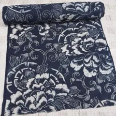 古布藍染木綿　襤褸　布団側 襤褸布古布藍染木綿つぎはぎ布団皮縞模様絣ジャパンヴィンテージ