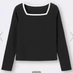 GU バイカラースクエアネックコンパクトT