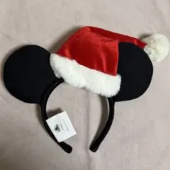 香港ディズニー ミッキーマウス サンタ帽子カチューシャ
