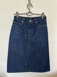 A.P.C. ダークデニム ひざ丈スカート Sサイズ