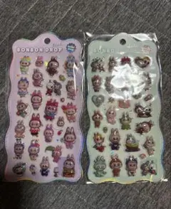 新品　ラブブ　ぷっくり　シール　ボンボン　ドロップ　2点セット
