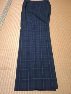 ダークグリーン チェック スラックス　W82