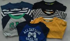 まとめ売り　130cm　ロングＴシャツ６着＋長袖１着