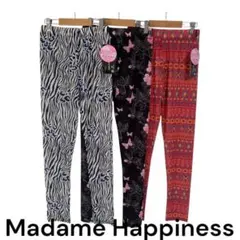 Madame Happiness ストレッチレギンス、M-Lサイズ3枚セット