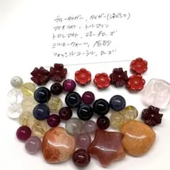 天然石mix ＊ ブルータイガーアイ アイオライト ディープローズクォーツ 他