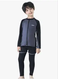 【新品未使用品】子供水着　ラッシュガード ・ハーフパンツ ・レギンス 3点セット