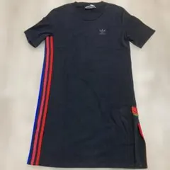 adidas 半袖ワンピース 黒 ブラック150cm
