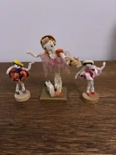 昭和 戦前 美品 モール人形 3体セット 人形 へろへろ人形 文化人形 レア