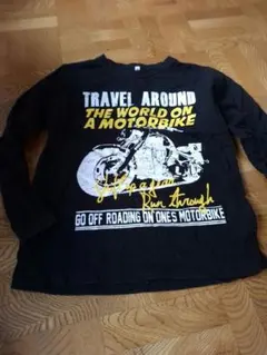 バイクデザイン 長袖カットソー 130cm