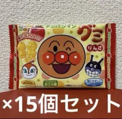 不二家 アンパンマングミ(りんご) 6粒入り　×15個セット