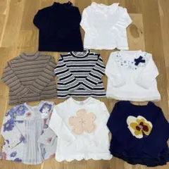 90サイズ　女の子　トップス8枚セット　ハッカベビー