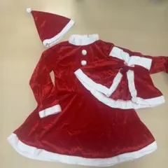 サンタコスプレ衣装 ワンピース 帽子付き コスチューム キッズ クリスマスのサムネイル