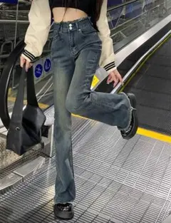 ❤️新品・未使用❤️SHIEN フレアデニム　ブーツカット　ジーンズ　Mサイズ