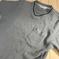 イヴサンローラン YSL サーマルVネック Tシャツ 刺繍 ロゴのサムネイル