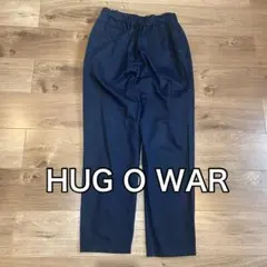 HUG O WAR 日本製 綿麻 ゴムウエスト カジュアルパンツ M ネイビーのサムネイル