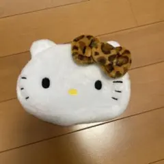 ハローキティ ポーチ ヒョウ柄リボン