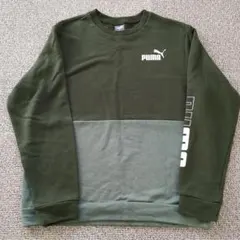 PUMA トレーナー オリーブグリーン/薄グリーン