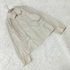 『アクアスキュータム』 襟付きジャケット フルボタン シンプル 羽織り 薄手