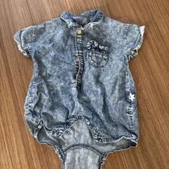ミッキーマウス デニム風ロンパース