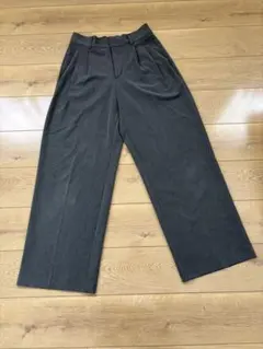 GUタックワイドパンツ グレー