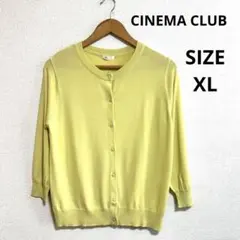 ♡CINEMA CLUB♡ハニーズ　８分袖変わりボタンカーディガン　　イエロー