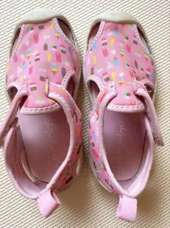 アイスクリーム柄 ピンクサンダル 17cm