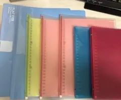 リング式ファイル 多色8点セット