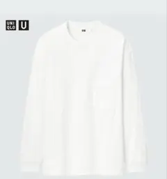 未使用UNIQLOクルーネックTプルオーバー（長袖） 00 WHITE