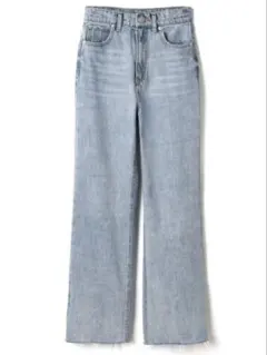 GRL フリンジヘムセミフレアデニムパンツライトブルー(cu166) XS