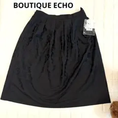 ✨新品✨エコーペイズリー柄 フレアスカート ブラック　大きいサイズのサムネイル