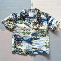 ハワイアンプリント 半袖シャツ 90-95cm