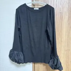 Helm ブラック 長袖 バルーン袖 リブ