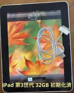 iPad 第3世代 32GB 初期化済み　本体のみ充電ケーブル付き