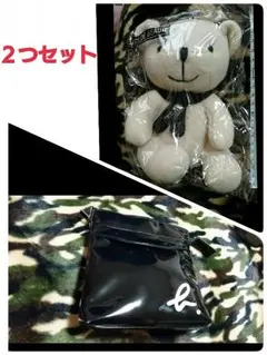 【２つセット】アニエスb. ポーチ&くまぬいぐるみ