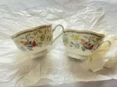 NARUMI CHINA 花柄ティーカップ ソーサー 【新品・未開封】