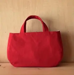 (1333) 帆布トートバッグ 赤