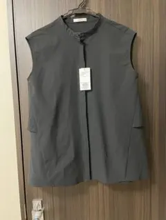 タグ付き新品　OPAQUE.CLIP ノースリーブシャツ ブラック　Lサイズ