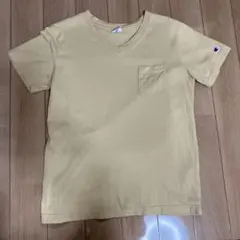 ベージュ Vネック Tシャツ 半袖