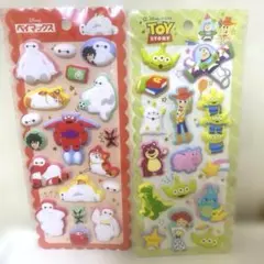 ディズニーベイマックス・トイ・ストーリーもっちりシール2シートセット