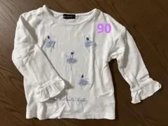 BEBE バレリーナ刺繍 ロンT90