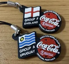2002FIFA WORLDCUP コカコーラ　イギリス　ウルグアイ　ストラップ
