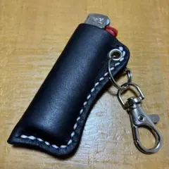 ライターケース（Bicスリム）　レザークラフト　ハンドメイド　キーホルダー