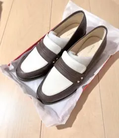 ORiental TRaffic 型押しバイカラーローファー　36