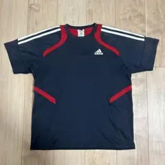 adidas アディダス Climacool Tシャツ M ネイビー/レッド
