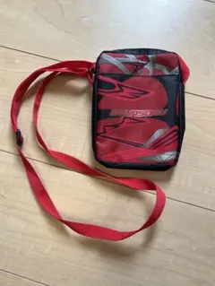瞬足 ショルダーバッグ ポーチ 赤 黒