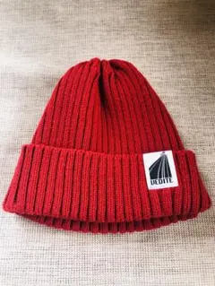 ニット帽　ビーニー　帽子　キャップ　ユニセックス　赤色　VEDITE