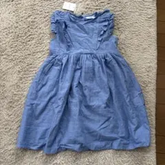 【キッズ・子供服】shipsノースリーブ フリルワンピース ブルーのサムネイル