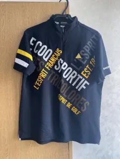 le coq sportif ゴルフシャツ Lサイズ 黒 半袖